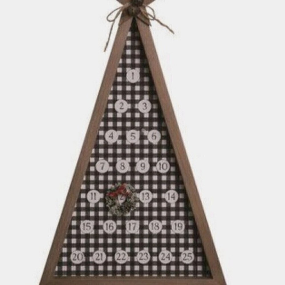 𝅺holiday Wood Tress Countdown Calendar Christmas Home Decor